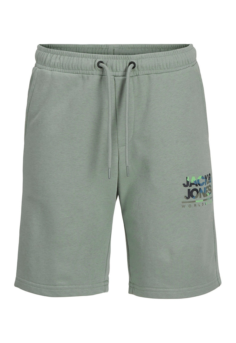 Pantaloni scurti din amestec de bumbac cu logo