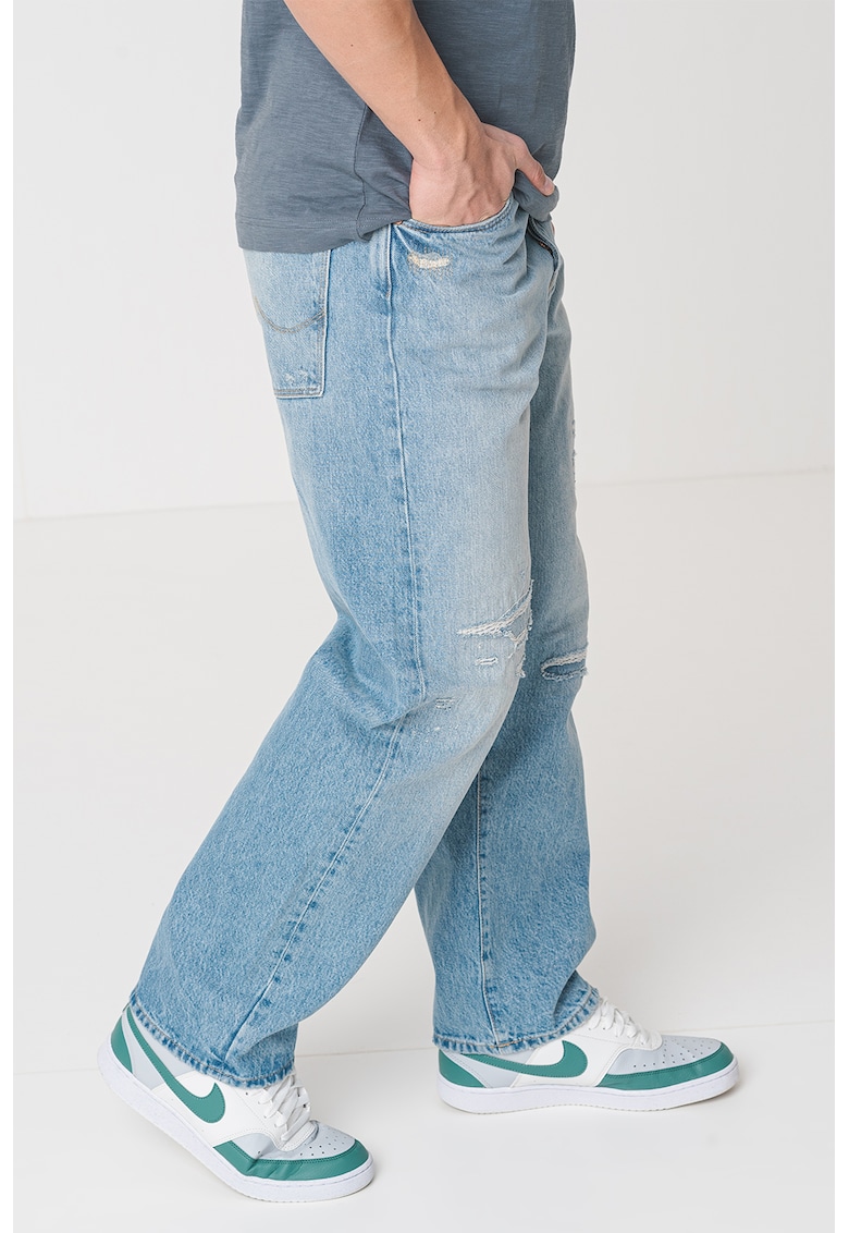 Blugi relaxed-fit - Albastru deschis melange