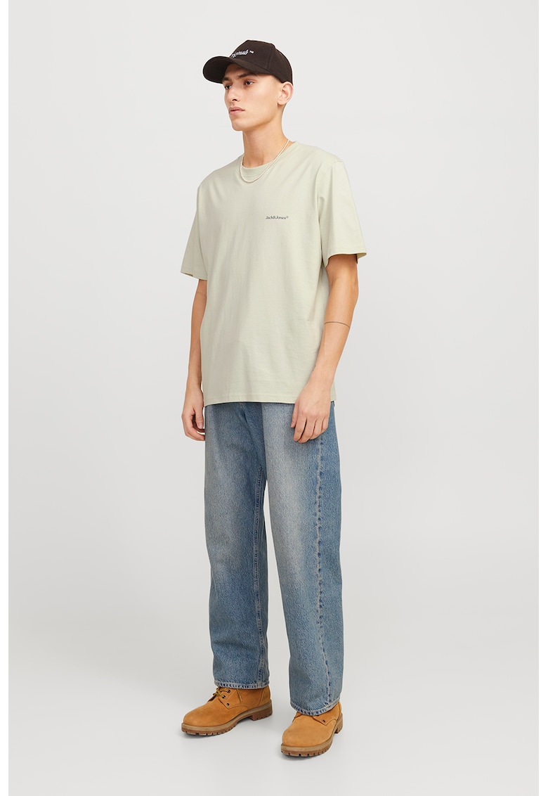 Tricou de bumbac cu model grafic pe spate Tricou de bumbac cu model grafic pe spate