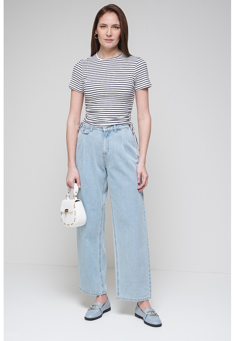 Blugi relaxed fit de denim - Albastru deschis