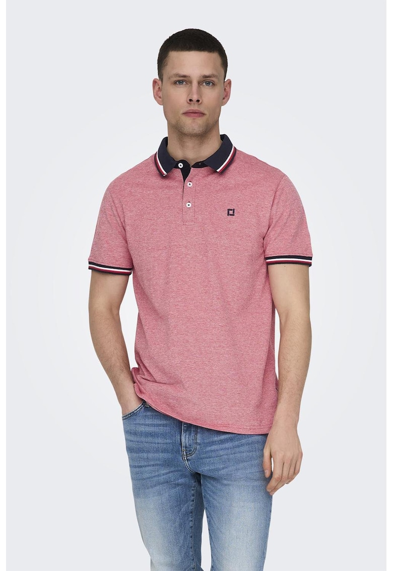 Tricou polo de bumbac organic - Rosu