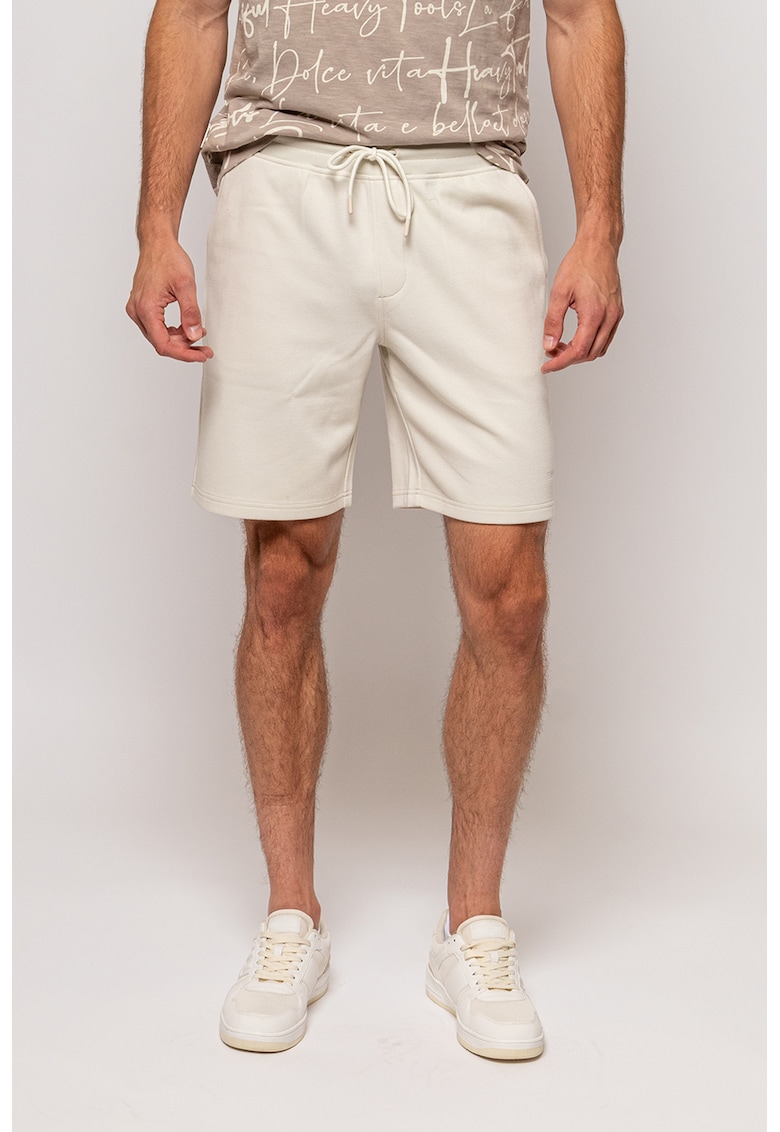 Bermude din material pique cu croiala lejera Zakarta