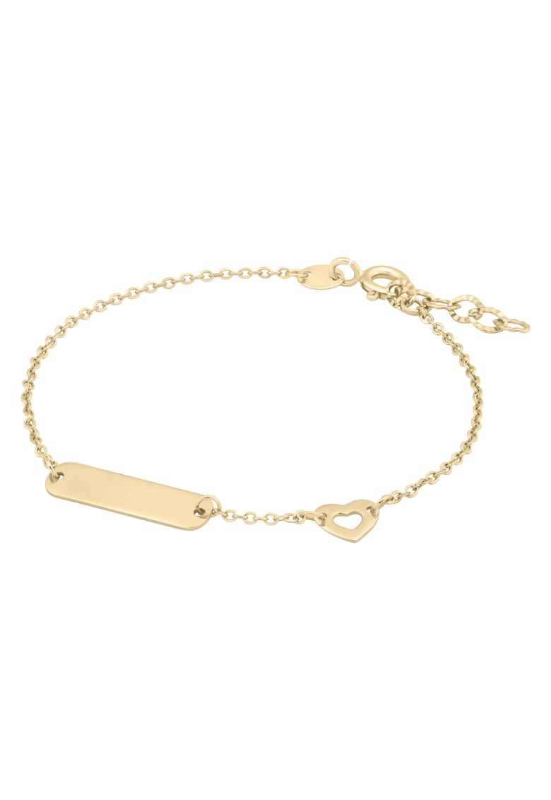 Bratara Pentru Copii cu Inimioara si Placuta din Aur 18 Kt - 1.35 g
