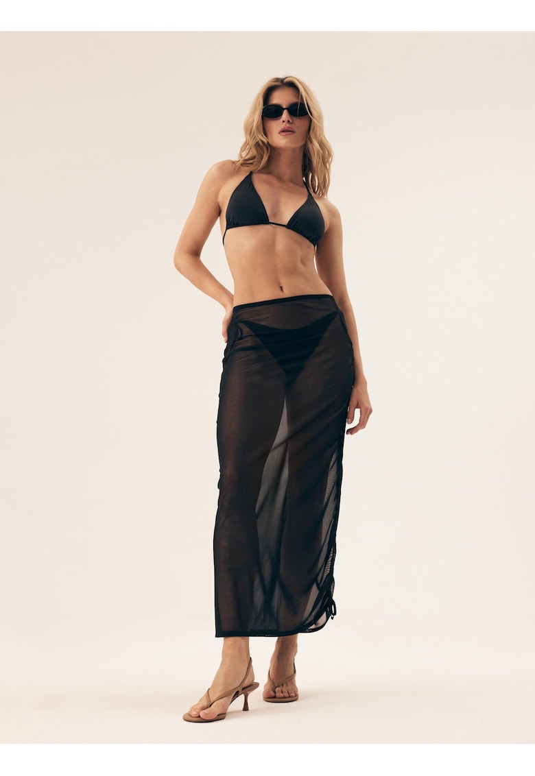 Fusta de plaja Seashell negru - Negru