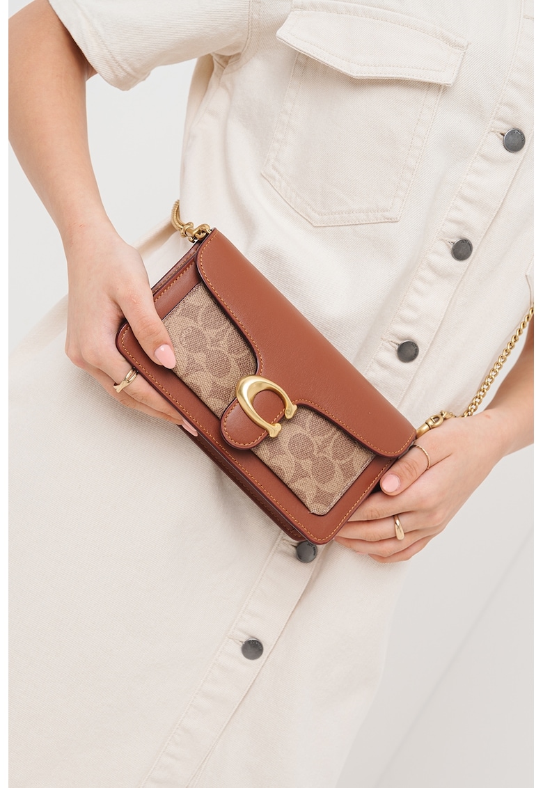 Geanta crossbody din piele cu garnituri din piele ecologica Tabby Geanta crossbody din piele cu garnituri din piele ecologica Tabby