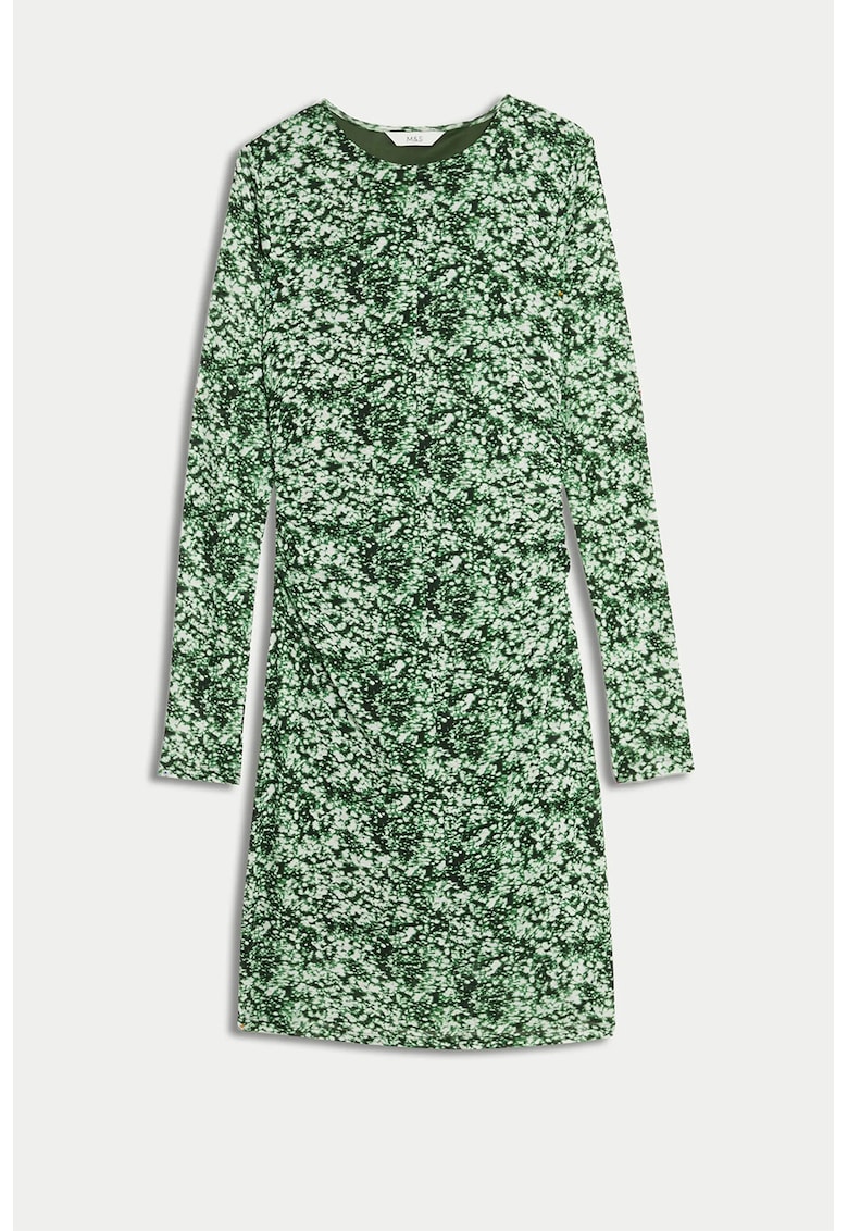 Rochie mini cu croiala A si model floral