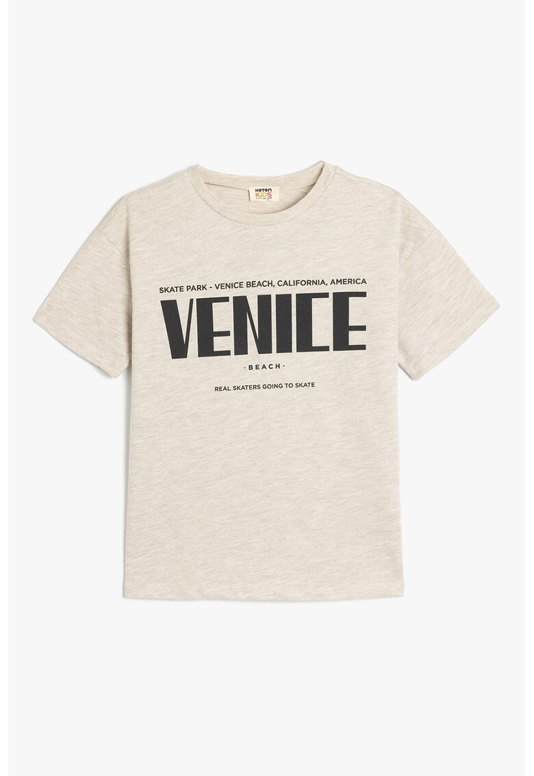 Tricou cu imprimeu text pe piept