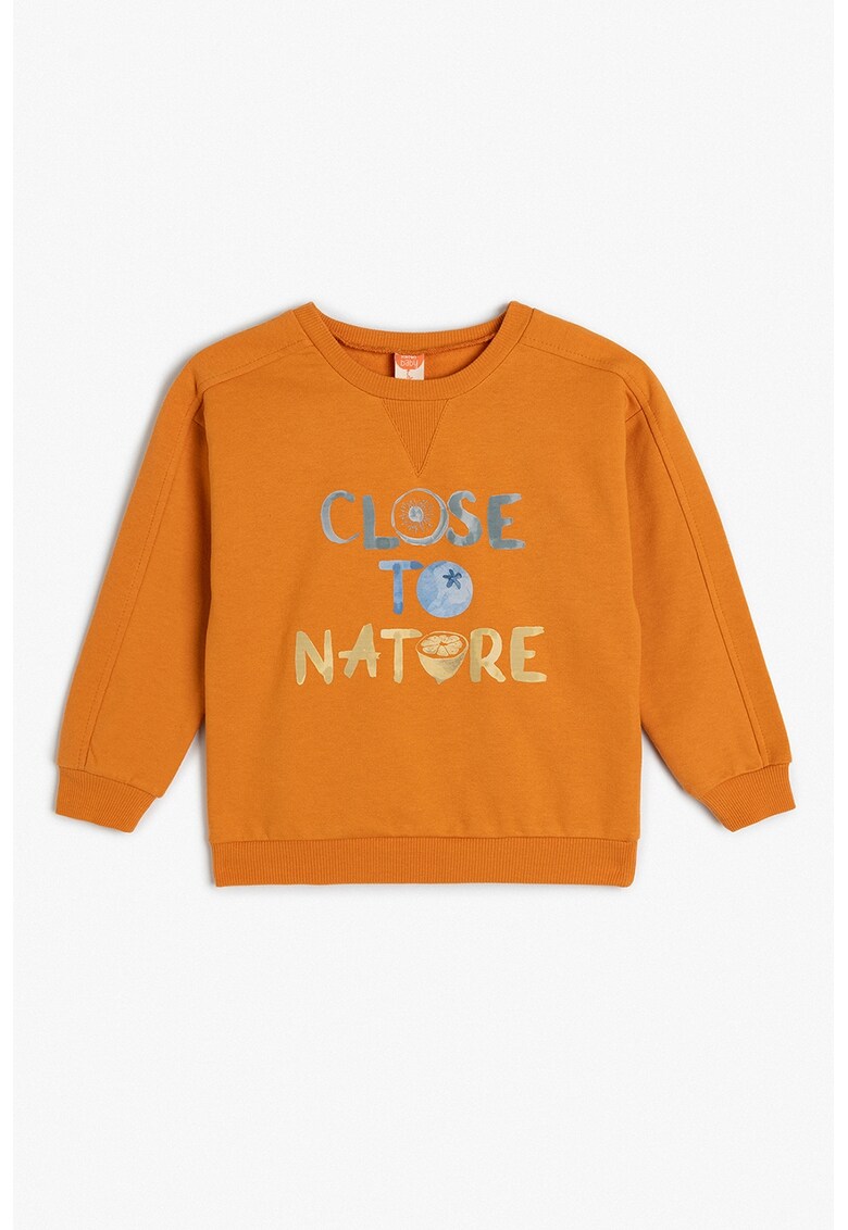 Bluza de trening din bumbac cu imprimeu text