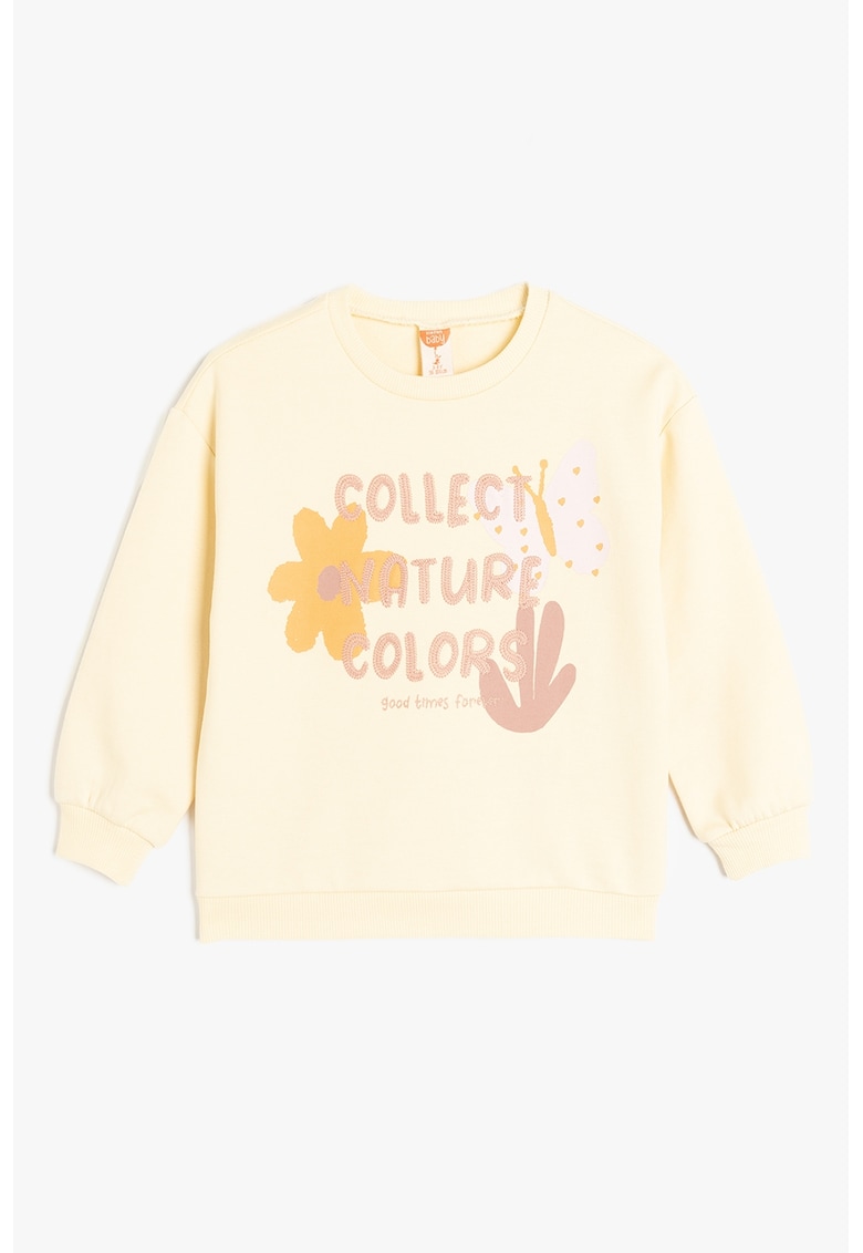 Bluza de trening cu text brodat