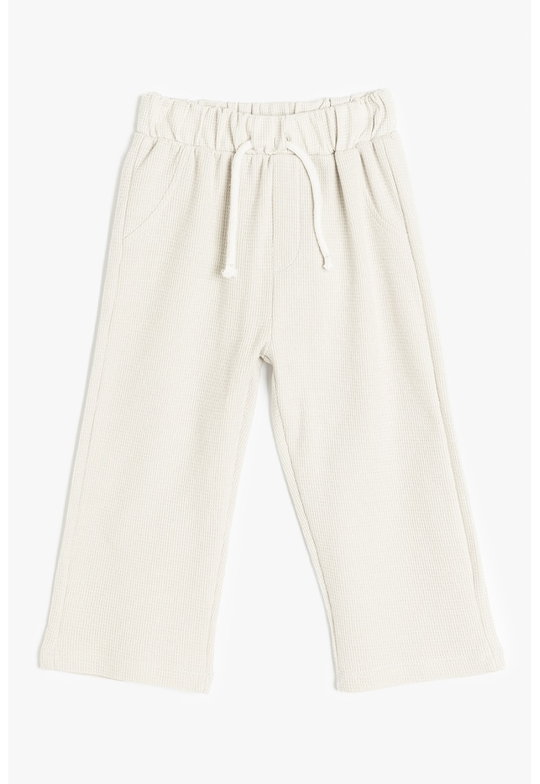 Pantaloni de trening cu croiala ampla si aspect texturat