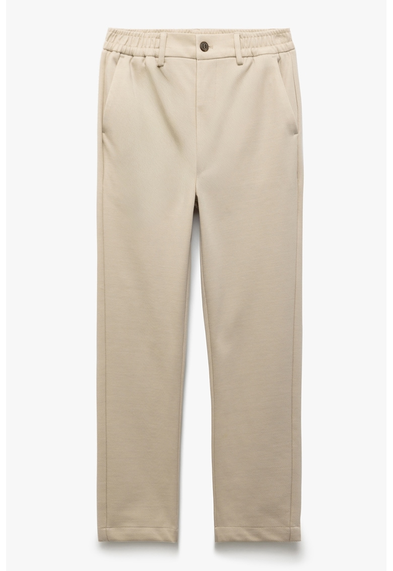 Pantaloni uni cu talie medie