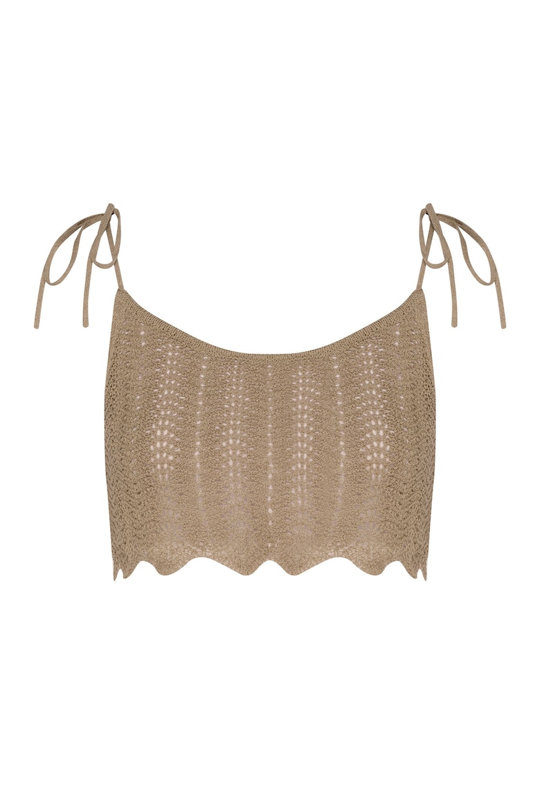 Top dama Spiaggia Bej deschis - Bej deschis melange