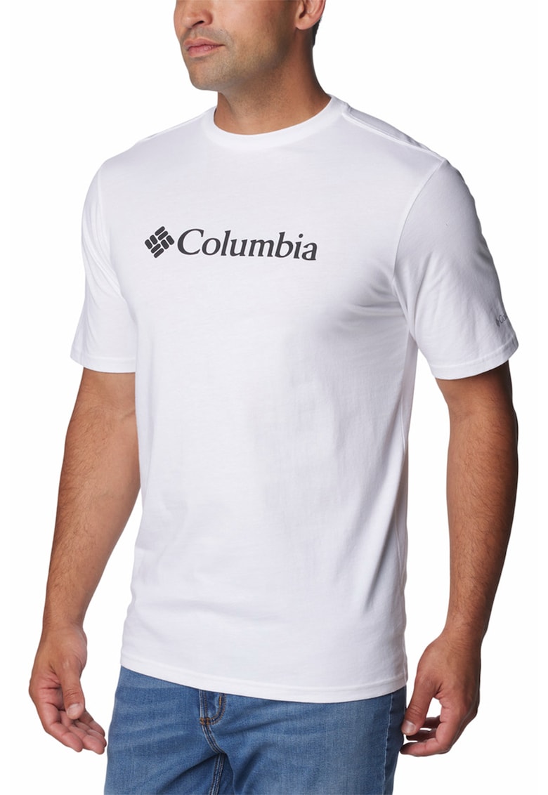 Tricou din bumbac cu decolteu la baza gatului CSC