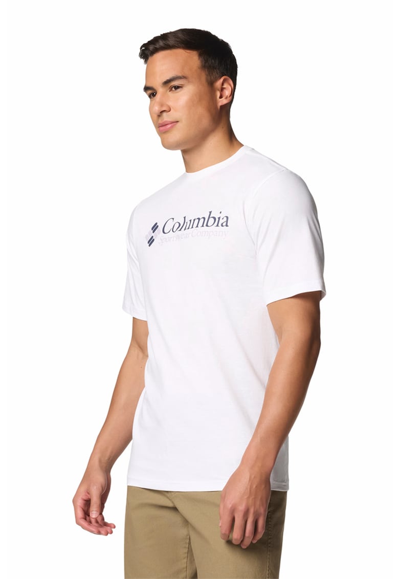 Tricou din bumbac cu decolteu la baza gatului CSC