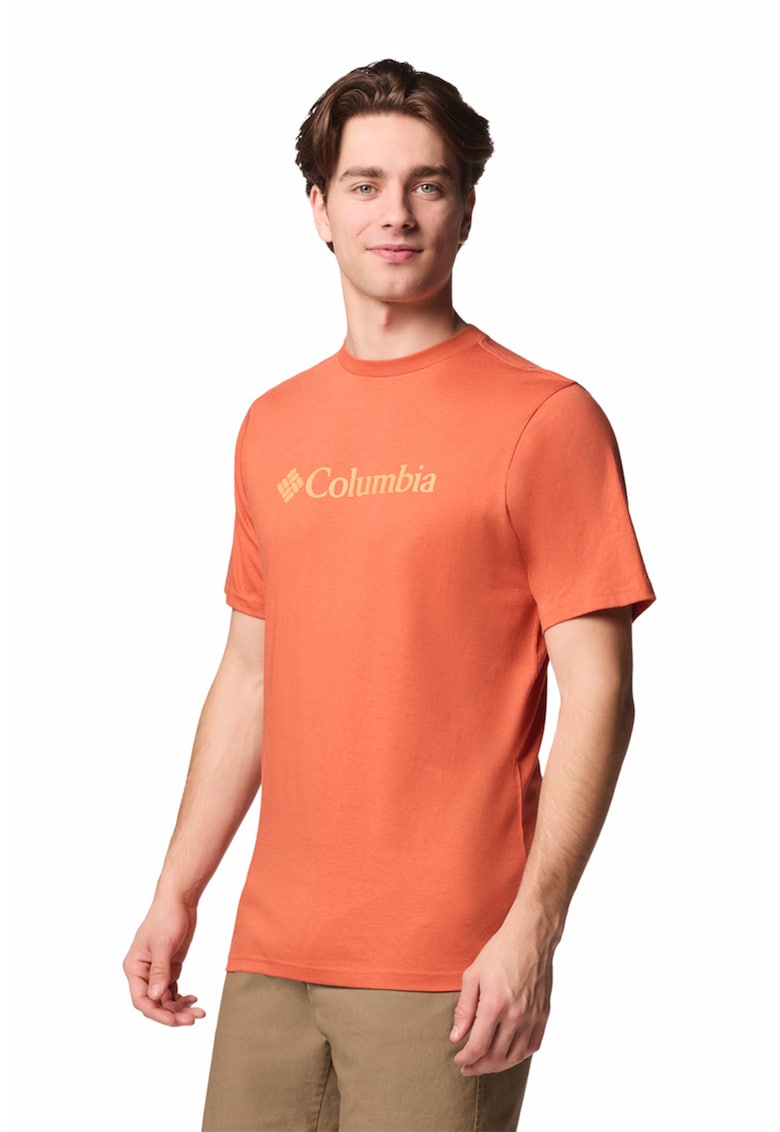 Tricou din bumbac cu decolteu la baza gatului CSC