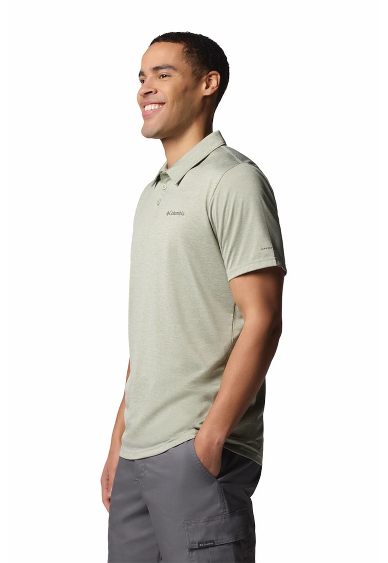 Tricou polo pentru trekking si drumetii - Verde pal