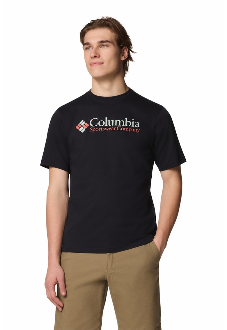 Tricou din bumbac cu decolteu la baza gatului CSC