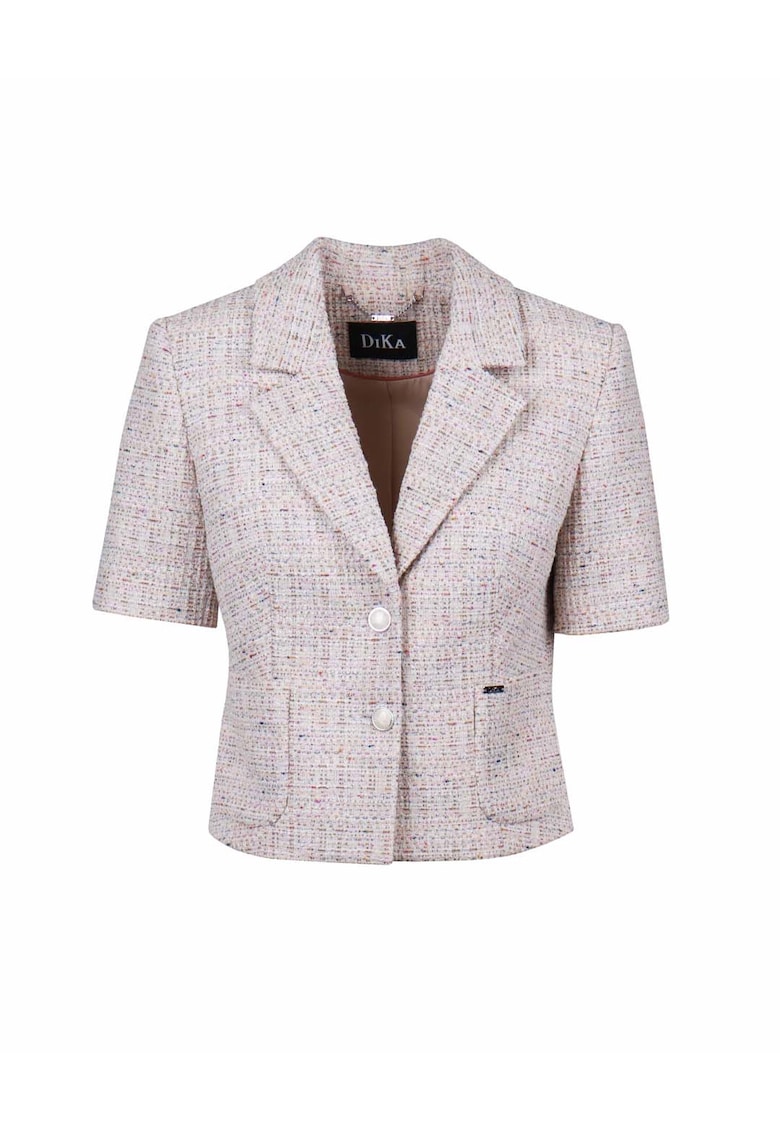 Blazer cu revere decupate si buzunare aplicate - Bej