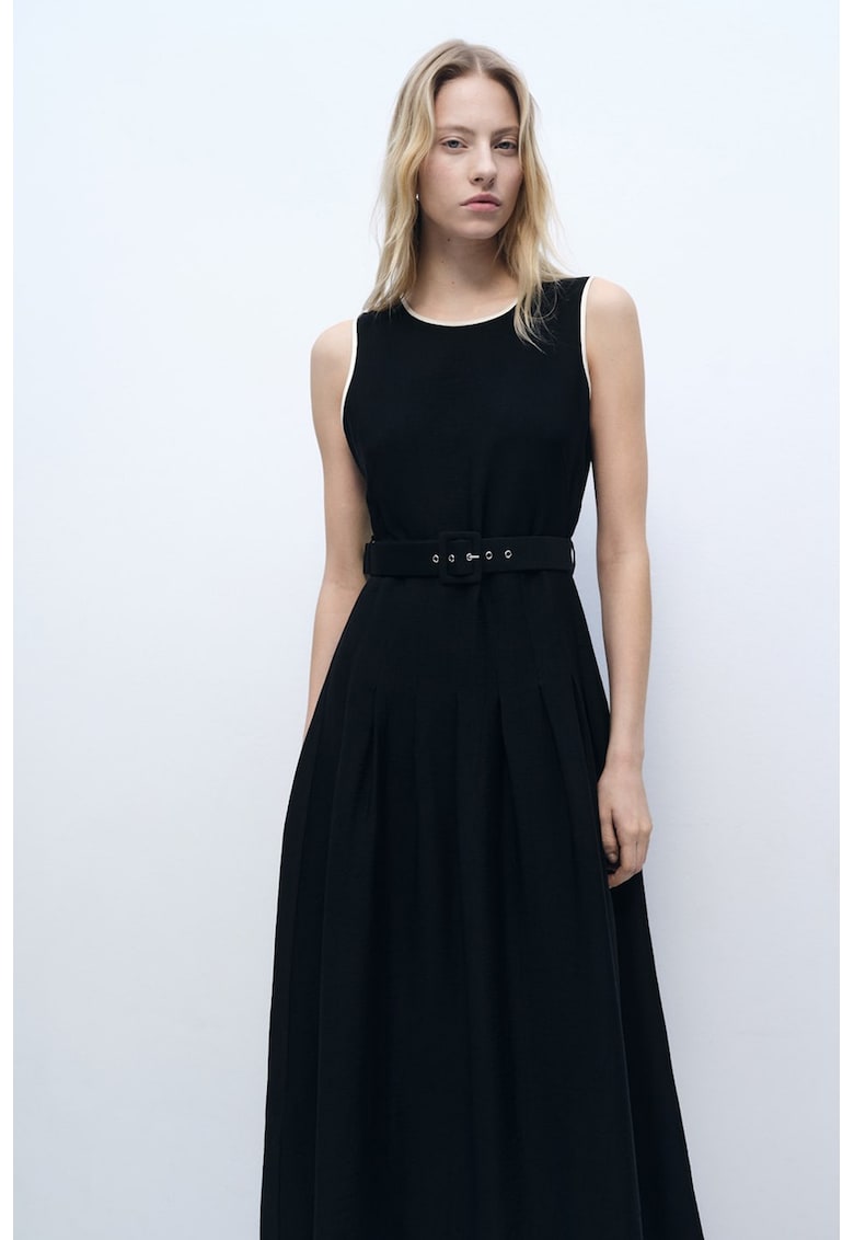 Rochie midi din amestec de lyocell