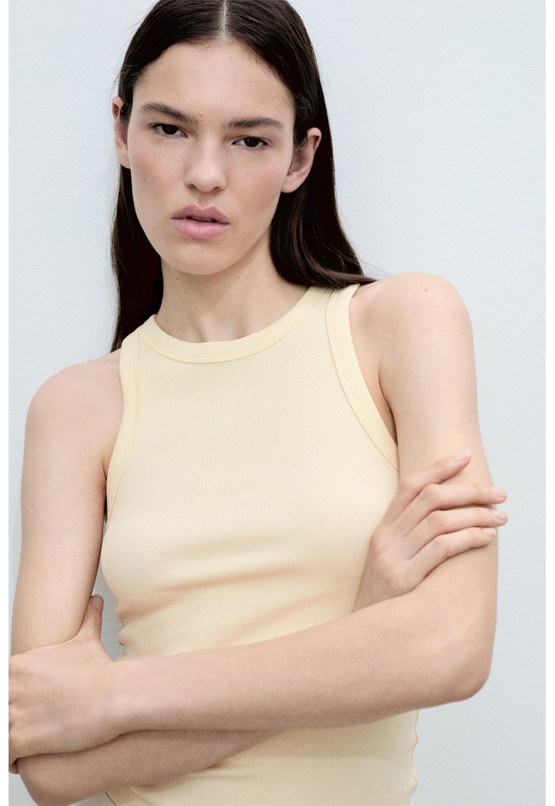 Top striat si cambrat din amestec de lyocell