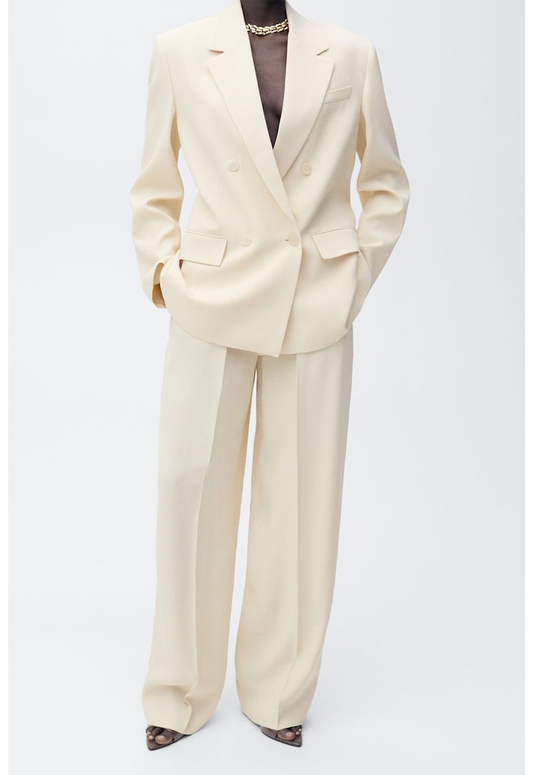 Pantaloni plisati cu buzunare