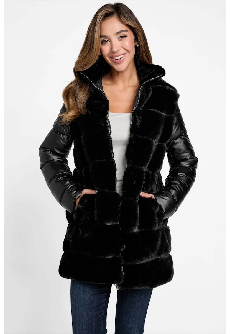 Geaca dama din blana sintetica Factory Olivette