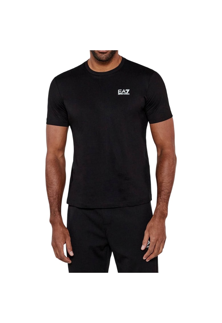 Tricou EA7 Train Logo Series 40720 - Alb/Negru