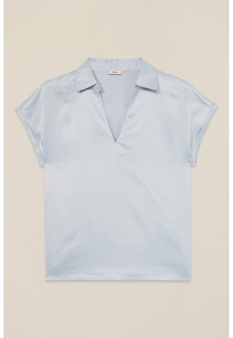 Bluza polo cu decolteu in V