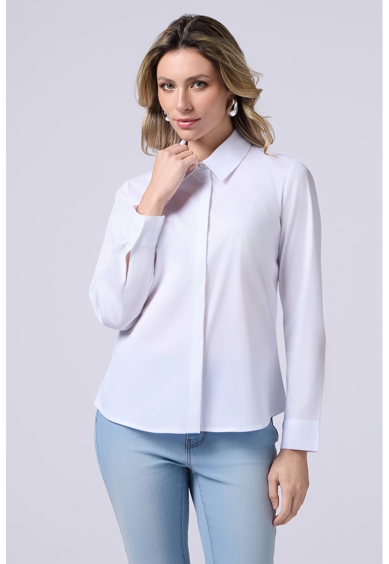 Camasa uni cu inchidere ascunsa