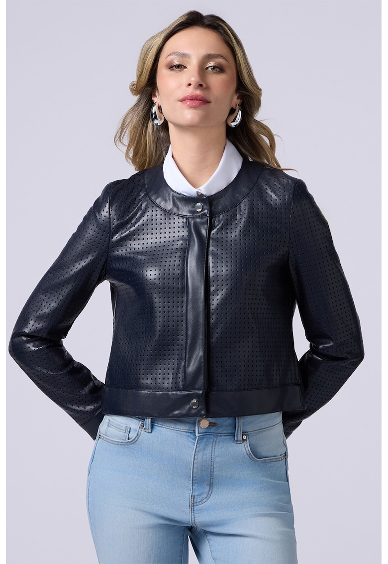 Jacheta din ecologica cu aspect perforat Jacheta din ecologica cu aspect perforat