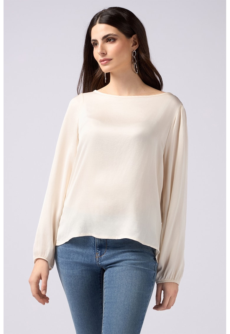 Bluza vaporoasa cu maneci lungi