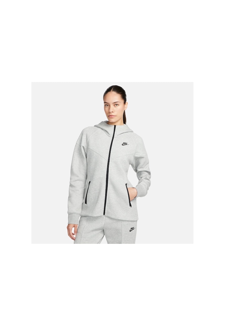 Bluza sport -  W Nsw Tech Fleece Wr Fz Hdy Heather Grey/Black -