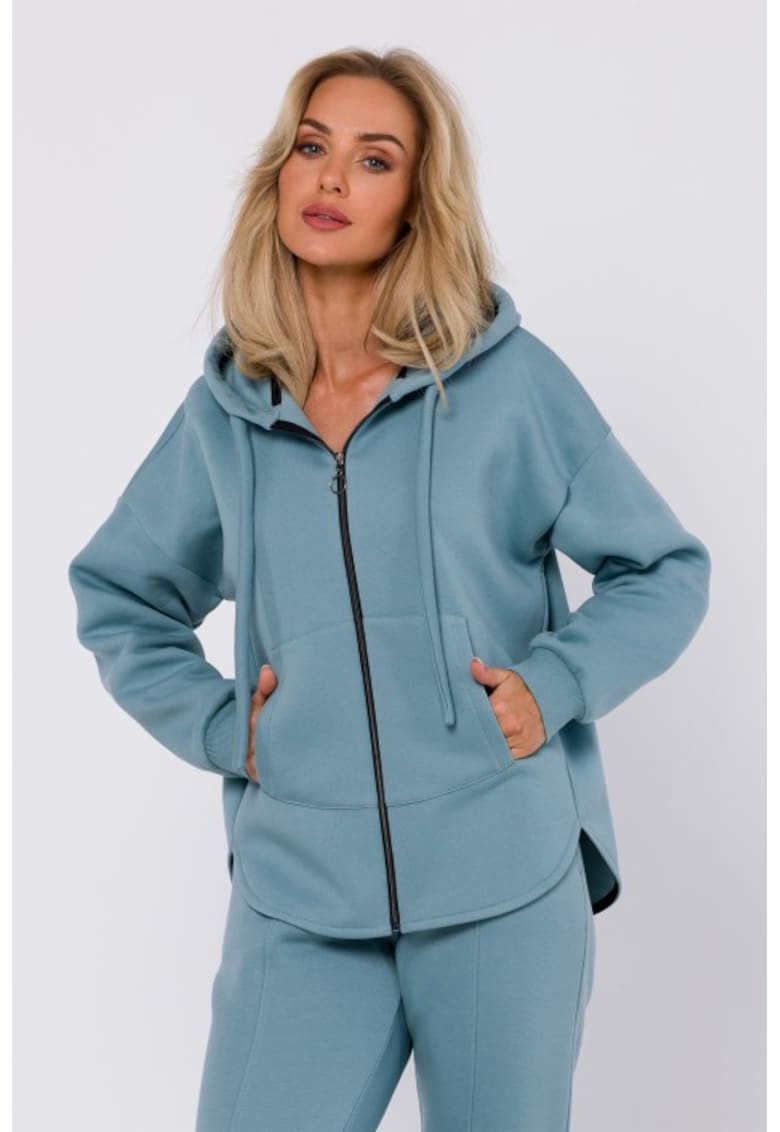 Hanorac cu fermoar si gluga -