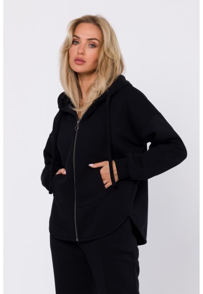 Hanorac cu fermoar si gluga -