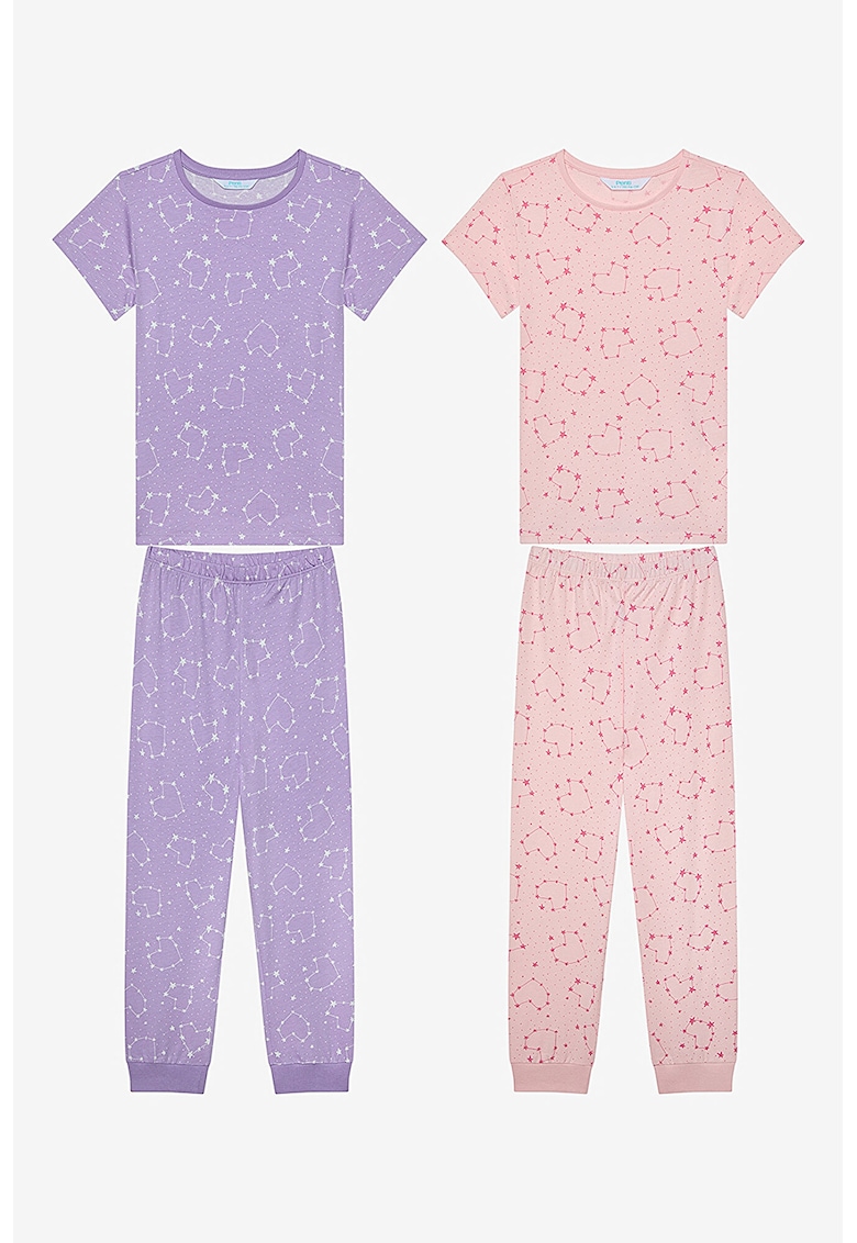 Set de pijamale de bumbac - 4 piese Set de pijamale de bumbac - 4 piese