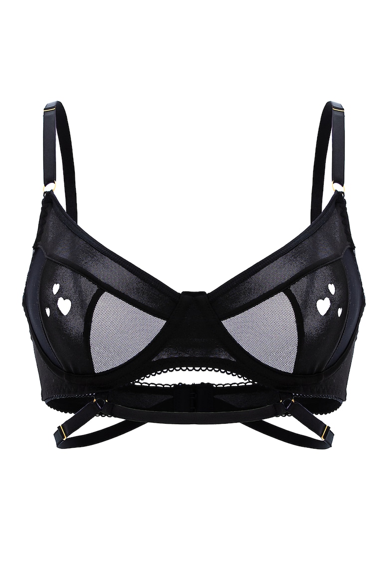 Sutien semitransparent cu detalii decupate