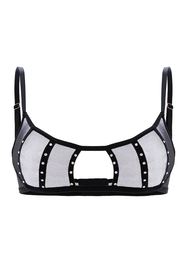 Sutien semitransparent cu aplicatii