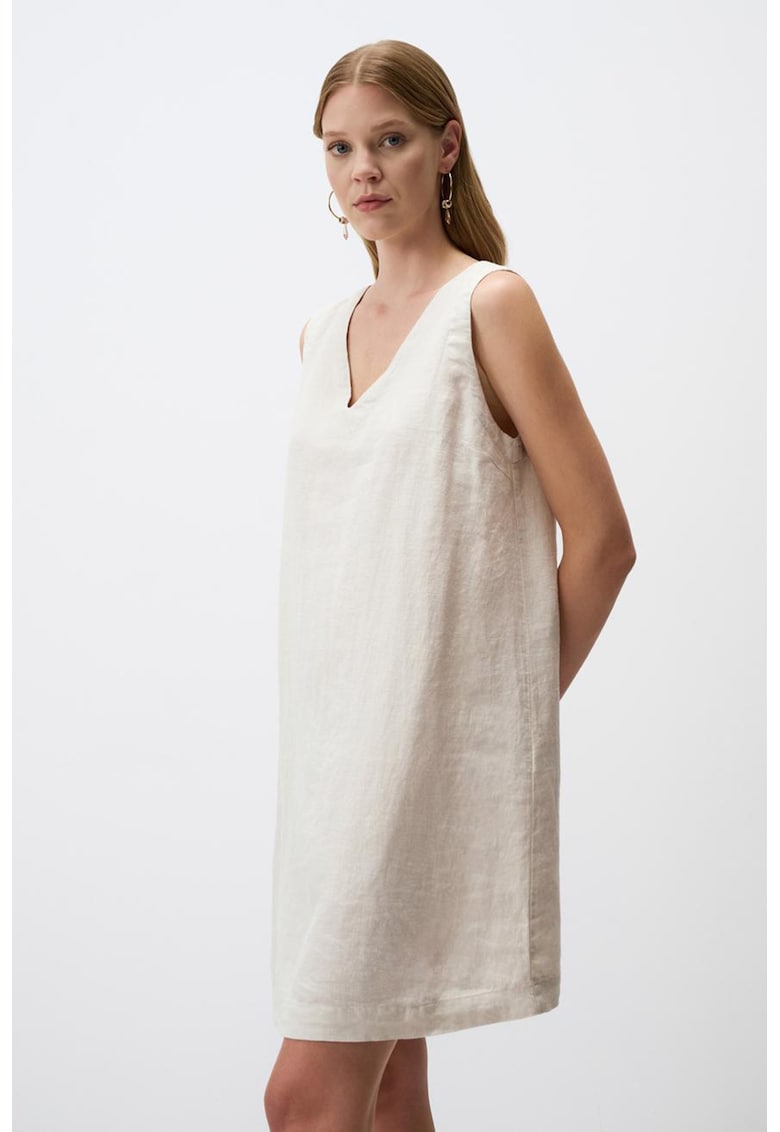 Rochie dreapta cu decolteu in V Rochie dreapta cu decolteu in V