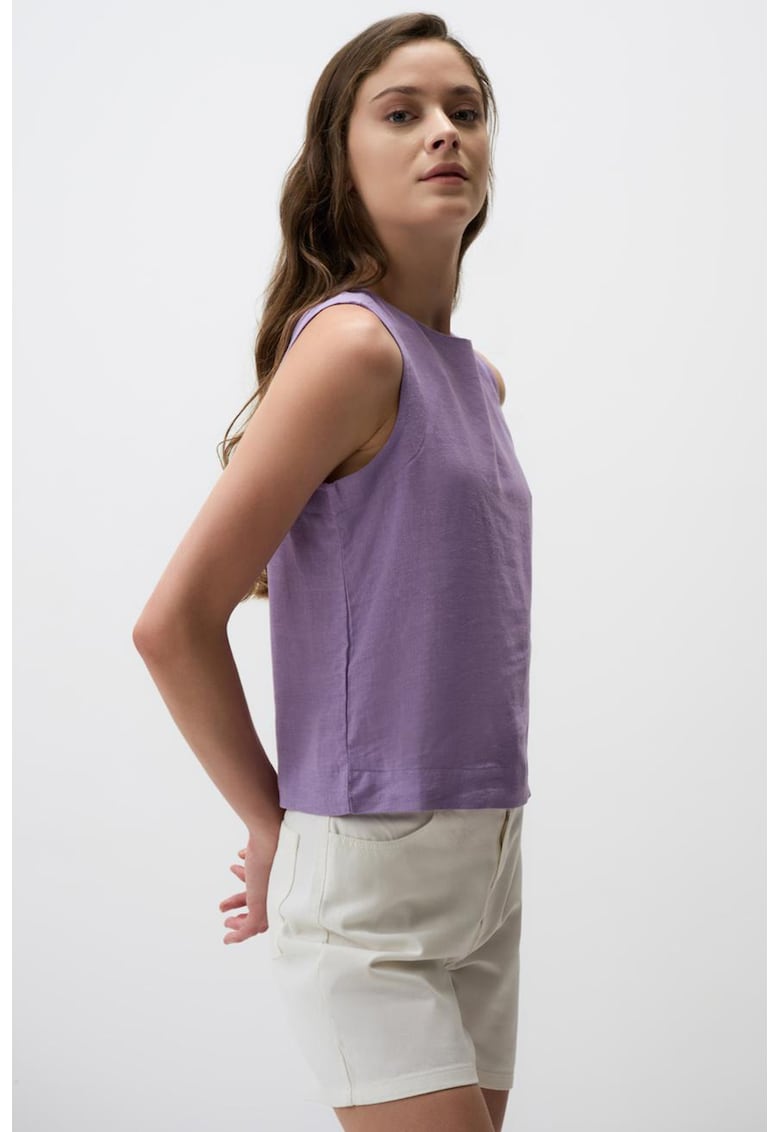 Bluza din amestec de in - fara maneci