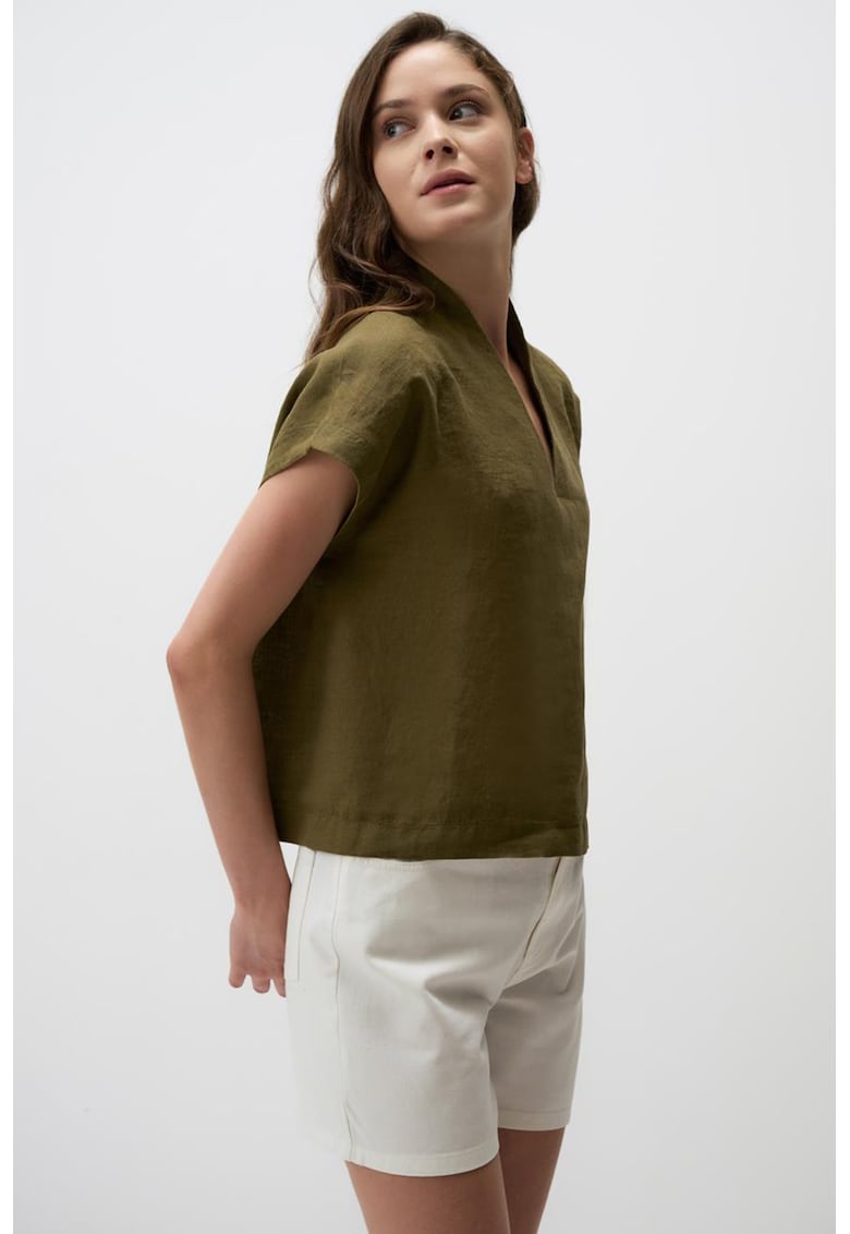 Bluza de in cu decolteu in V