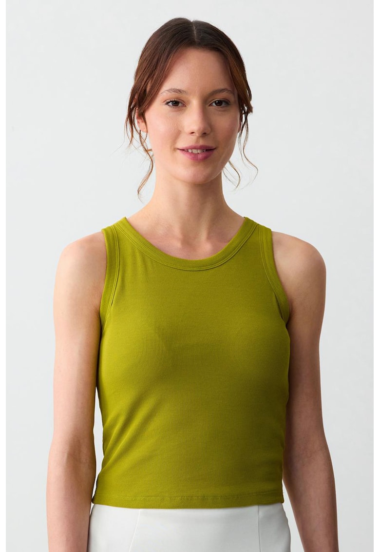 Top slim-fit cu model uni