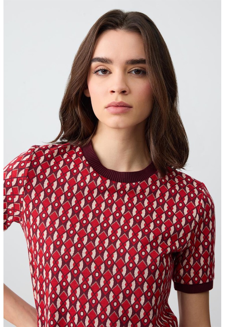 Tricou din lurex cu model