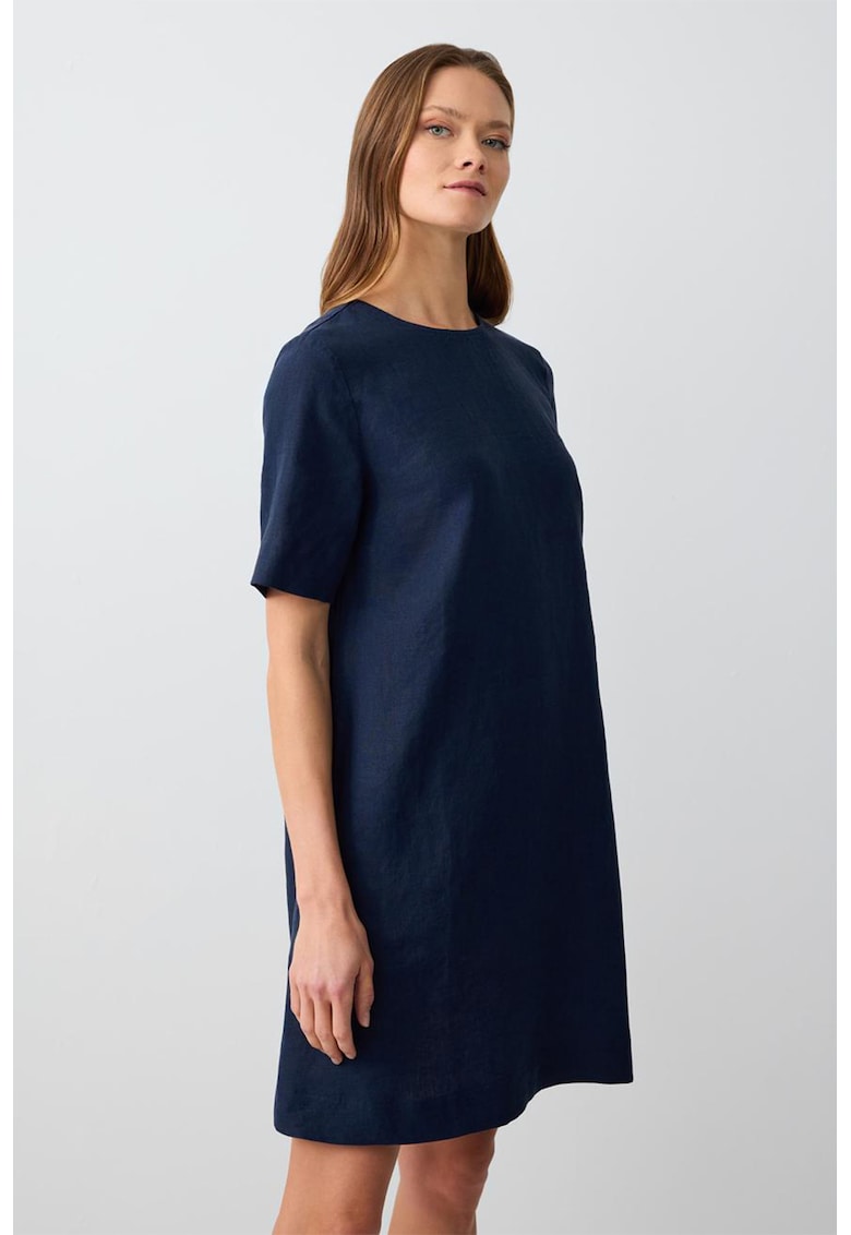 Rochie scurta din in cu croiala lejera