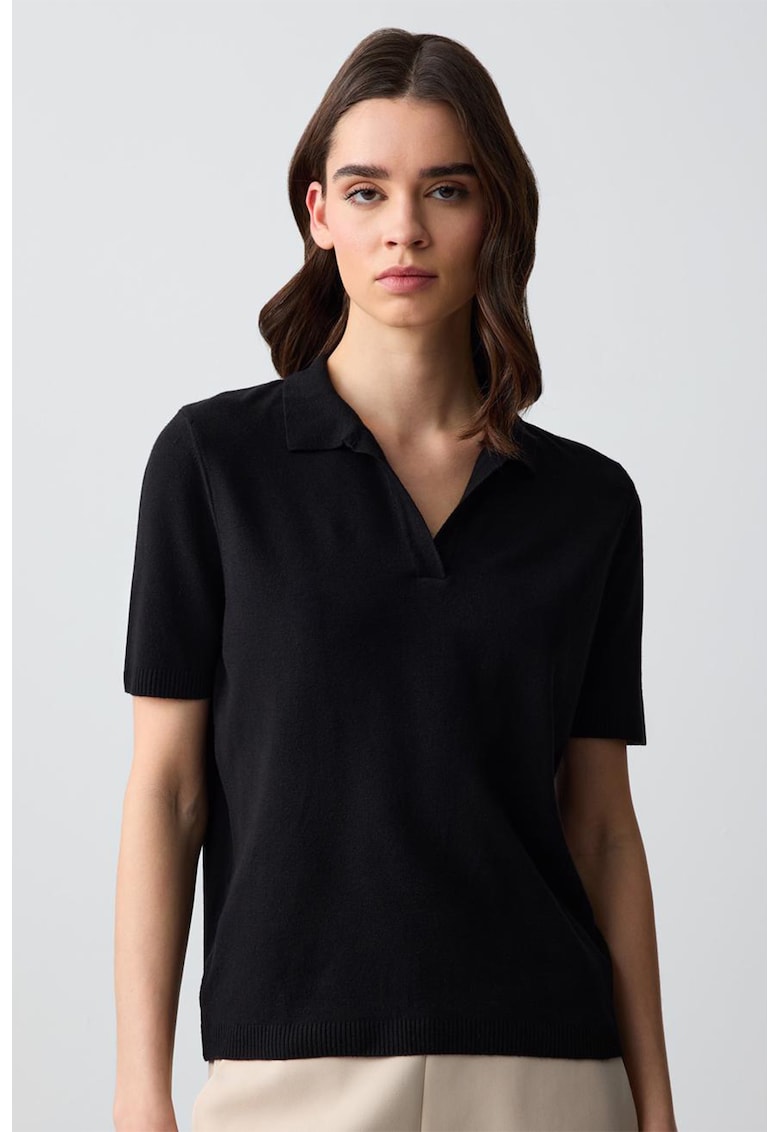 Tricou polo relaxed fit