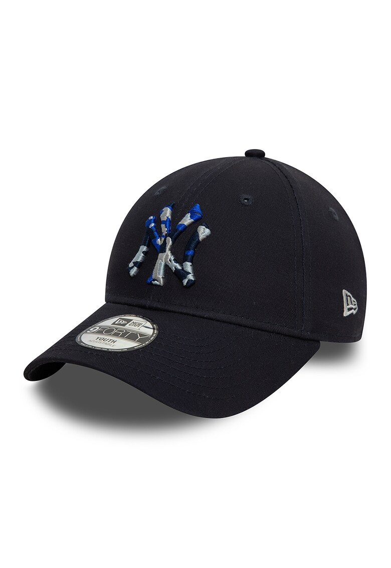 Sapca de bumbac cu logo - Albastru ultramarin/Albastru royal/Alb optic