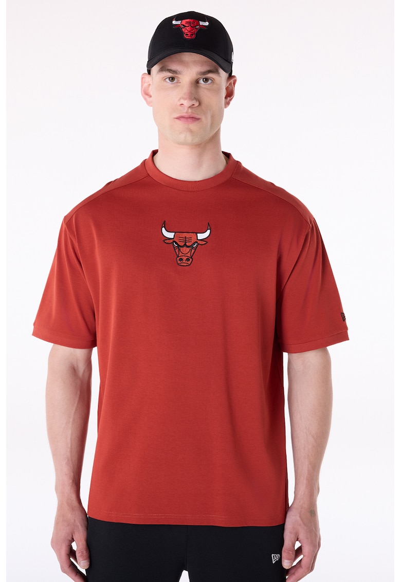 Tricou cu text - Negru/Caramiziu
