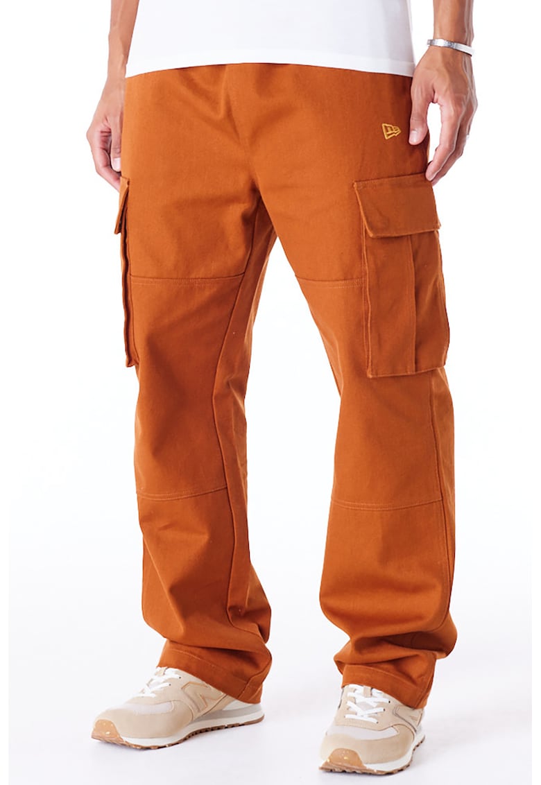 Pantaloni cargo uni - Portocaliu stins