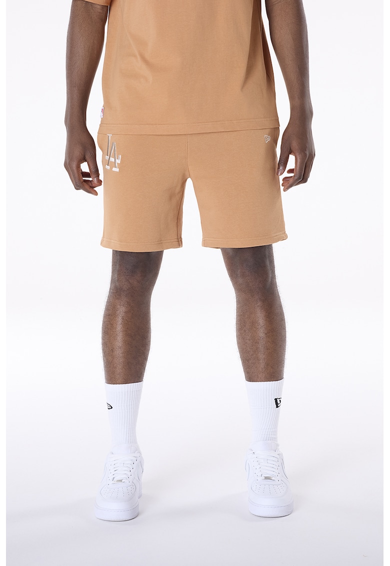 Pantaloni de trening scurti cu snur si monograma brodata