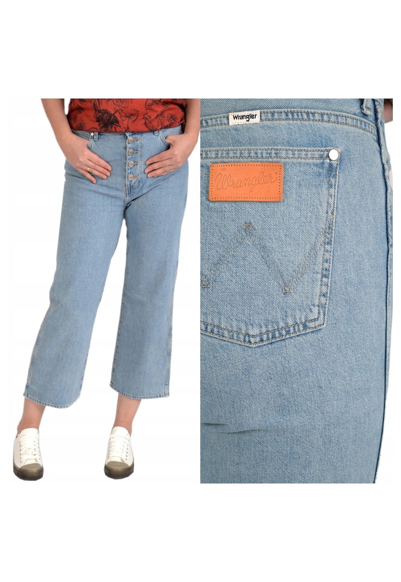 Blugi dama -  Retro Crop Boyfriend - 10882-84 - Bumbac - Scurti - Regular fit - Denim - W27-L32 US - Albastru