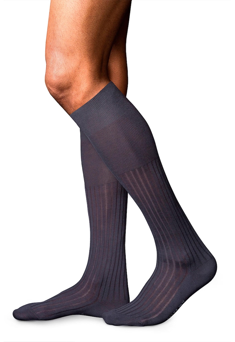 Sosete lungi pana la genunchi No. 10 Pure Fil d´Écoss - Albastru prafuit